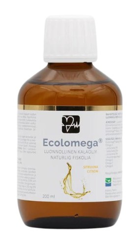 Ecolomega kalaöljy (sitruuna) Ecolomega kalaöljy (sitruuna)