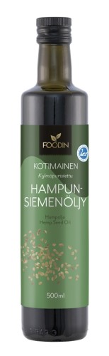 Foodin Kotimainen hamppuöljy Foodin Kotimainen hamppuöljy